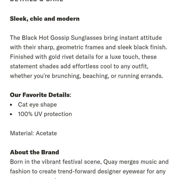 Quay Australia Hot Gossip Sunglasses main image 3